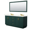 Custom image for Green with Brushed Gold Trim / Giotto Quartz / 70