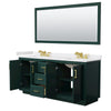 Custom image for Green with Brushed Gold Trim / White Cultured Marble / 70
