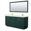 Custom image for Green with Brushed Gold Trim / White Quartz / 70