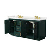 Custom image for Green with Brushed Gold Trim / White Quartz / No Mirror