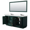 Custom image for Green with Brushed Nickel Trim / Carrara Cultured Marble / 70