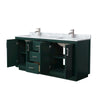 Custom image for Green with Brushed Nickel Trim / White Carrara Marble / No Mirror