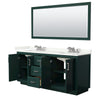 Custom image for Green with Brushed Nickel Trim / Giotto Quartz / 70