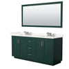 Custom image for Green with Brushed Nickel Trim / Giotto Quartz / 70