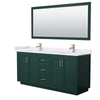 Custom image for Green with Brushed Nickel Trim / White Cultured Marble / 70