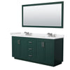 Custom image for Green with Brushed Nickel Trim / White Cultured Marble / 70