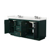 Custom image for Green with Brushed Nickel Trim / White Quartz / No Mirror
