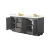 Custom image for Dark Gray with Brushed Gold Trim / Giotto Quartz / No Mirror