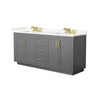 Custom image for Dark Gray with Brushed Gold Trim / Giotto Quartz / No Mirror