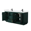 Custom image for Green with Matte Black Trim / Carrara Cultured Marble / No Mirror