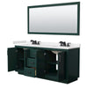 Custom image for Green with Matte Black Trim / Carrara Cultured Marble / 70