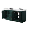 Custom image for Green with Matte Black Trim / Carrara Cultured Marble / No Mirror