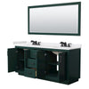 Custom image for Green with Matte Black Trim / White Cultured Marble / 70