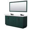 Custom image for Green with Matte Black Trim / White Cultured Marble / 70