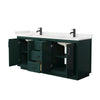 Custom image for Green with Matte Black Trim / White Quartz / No Mirror