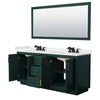 Custom image for Green with Matte Black Trim / White Quartz / 70