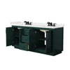 Custom image for Green with Matte Black Trim / White Quartz / No Mirror