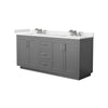 Custom image for Dark Gray with Brushed Nickel Trim / Carrara Cultured Marble / No Mirror