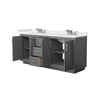 Custom image for Dark Gray with Brushed Nickel Trim / White Cultured Marble / No Mirror