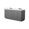 Custom image for Dark Gray with Brushed Nickel Trim / White Cultured Marble / No Mirror