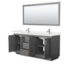 Custom image for Dark Gray with Brushed Nickel Trim / White Quartz / 70