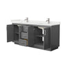Custom image for Dark Gray with Brushed Nickel Trim / White Quartz / No Mirror