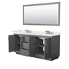 Custom image for Dark Gray with Brushed Nickel Trim / White Quartz / 70