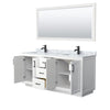 Custom image for White with Matte Black Trim / White Carrara Marble / 70