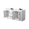 Custom image for White with Matte Black Trim / White Cultured Marble / No Mirror