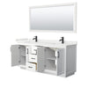 Custom image for White with Matte Black Trim / White Quartz / 70