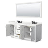 Custom image for White with Matte Black Trim / White Quartz / 70