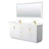Custom image for White with Brushed Gold Trim / Giotto Quartz / 70