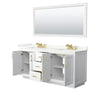 Custom image for White with Brushed Gold Trim / Giotto Quartz / 70