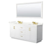 Custom image for White with Brushed Gold Trim / Giotto Quartz / 70