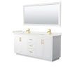 Custom image for White with Brushed Gold Trim / White Quartz / 70