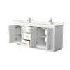 Custom image for White with Brushed Nickel Trim / Giotto Quartz / No Mirror