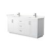 Custom image for White with Brushed Nickel Trim / Giotto Quartz / No Mirror
