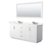 Custom image for White with Brushed Nickel Trim / Giotto Quartz / 70