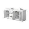 Custom image for White with Brushed Nickel Trim / Giotto Quartz / No Mirror