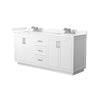 Custom image for White with Brushed Nickel Trim / Giotto Quartz / No Mirror