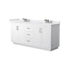 Custom image for White with Brushed Nickel Trim / White Cultured Marble / No Mirror