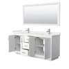 Custom image for White with Brushed Nickel Trim / White Quartz / 70