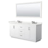 Custom image for White with Brushed Nickel Trim / White Quartz / 70