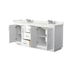 Custom image for White with Brushed Nickel Trim / White Quartz / No Mirror