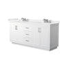 Custom image for White with Brushed Nickel Trim / White Quartz / No Mirror