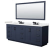 Custom image for Dark Blue with Matte Black Trim / Carrara Cultured Marble / 70