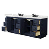 Custom image for Dark Blue with Matte Black Trim / White Quartz / No Mirror
