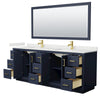 Custom image for Dark Blue with Brushed Gold Trim / White Quartz / 70