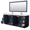 Custom image for Dark Blue with Brushed Nickel Trim / Carrara Cultured Marble / 70