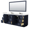 Custom image for Dark Blue with Brushed Nickel Trim / Carrara Cultured Marble / 70